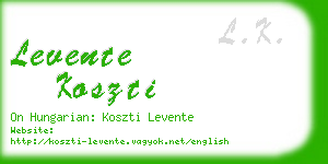 levente koszti business card